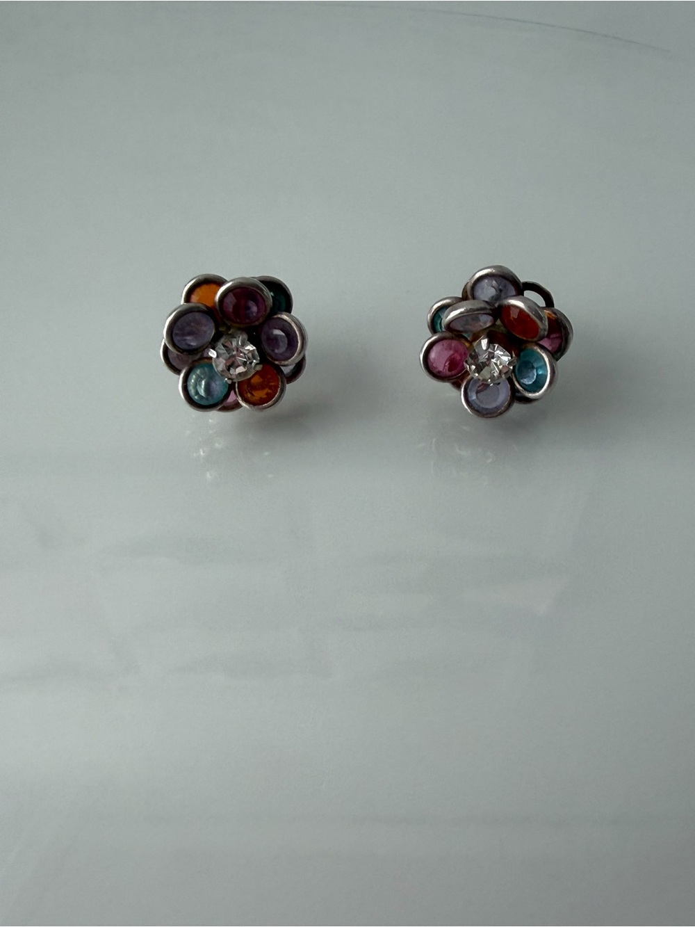 Multicolor Flower Stud Earrings - Women Jewelry